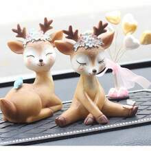 Kuchendeckel Geburtstagsfeier Vinyl Hirsch Ornament Schönes Waldthema Prinzessin Happy Zubehör Kuchen Dessert Dekorieren Tiergeschenke - Verschiedenfarbig - Übersicht 2