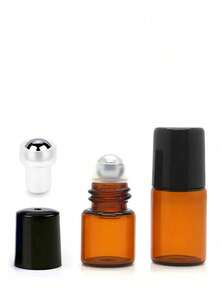 Amber Color Roll-On Bottle, Essential Oil Roll-On Bottle, Perfume Sample Bottle, Light-Blocking Roll-On Bottle, Refillable Essential Oil & Perfume Storage Bottle With Roller Ball, Travel Essential, Refillable Glass Roll-On Bottle, Roll-On Perfume, Living Room, Home, Bedroom, Bathroom, Home Decor, Travel Supplies, Wedding Party, Birthday Gift, Gift For Parents, Friends, New Year Accessories, Travel Essential, Beach Essential - Multicolor - View 6