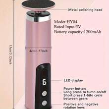 STUKUNI 6-Gang einstellbarer elektrischer Fußentferner mit LCD-Display - aufladbarer Lithium-Akku, ölfrei, glatte Hautpflegetool für den Heimgebrauch, Fußpflegegerät | Moderne Fußpflege | Einstellbare Fußpflege, Fußpflegetools