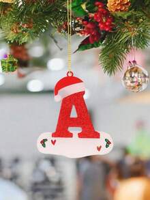 1pc Christmas Tree Decoration Letter Pendant 26 Letters Acrylic Pendant Xmas New Year Decor Ornament Home Holiday,Christmas Tree Ornaments For Ornament Personalized,Christmas