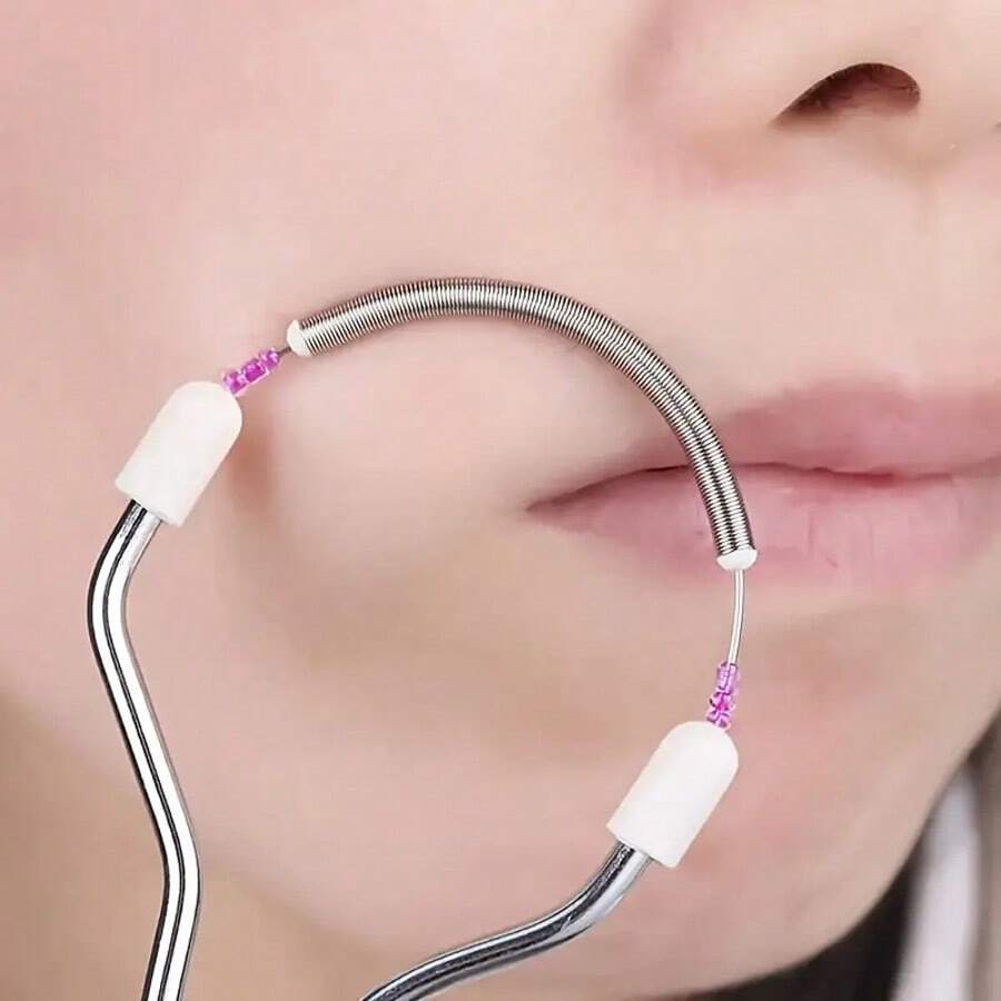 1pc Women's Painless Facial Hair Remover, Portable Spring Roller Epilator, Lightweight Depilation Tool For Lips, Chin, Face, Neck - Easy To Use - Multicolor - View 1