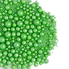 حبيبات لؤلؤية ذهبية سكرية للتزيين على الكيك - كرات سكرية لتزيين الكب كيك والآيس كريم وتزيين الكيك