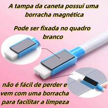 Whiteboard Pens With Foam Eraser - Preto-C60051 - 查看 5