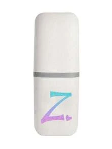 1pc Blue And Pink Gradient Glitter Heart Initials A-Z White Portable Toothbrush Case, Keep Your Toothbrush Clean And Safe On The Go!Travel Toothbrush Holder, Portable Toothbrush Cup Cover