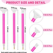 4pcs Diamond Painting Accessories Set - Diamond Painting Pen/Tools With 1/3/6/9 Dots