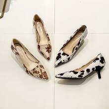 Women's Pointed Toe High Heel Shoes, Fashion For Daily Wear - Coffee Brown - View 4