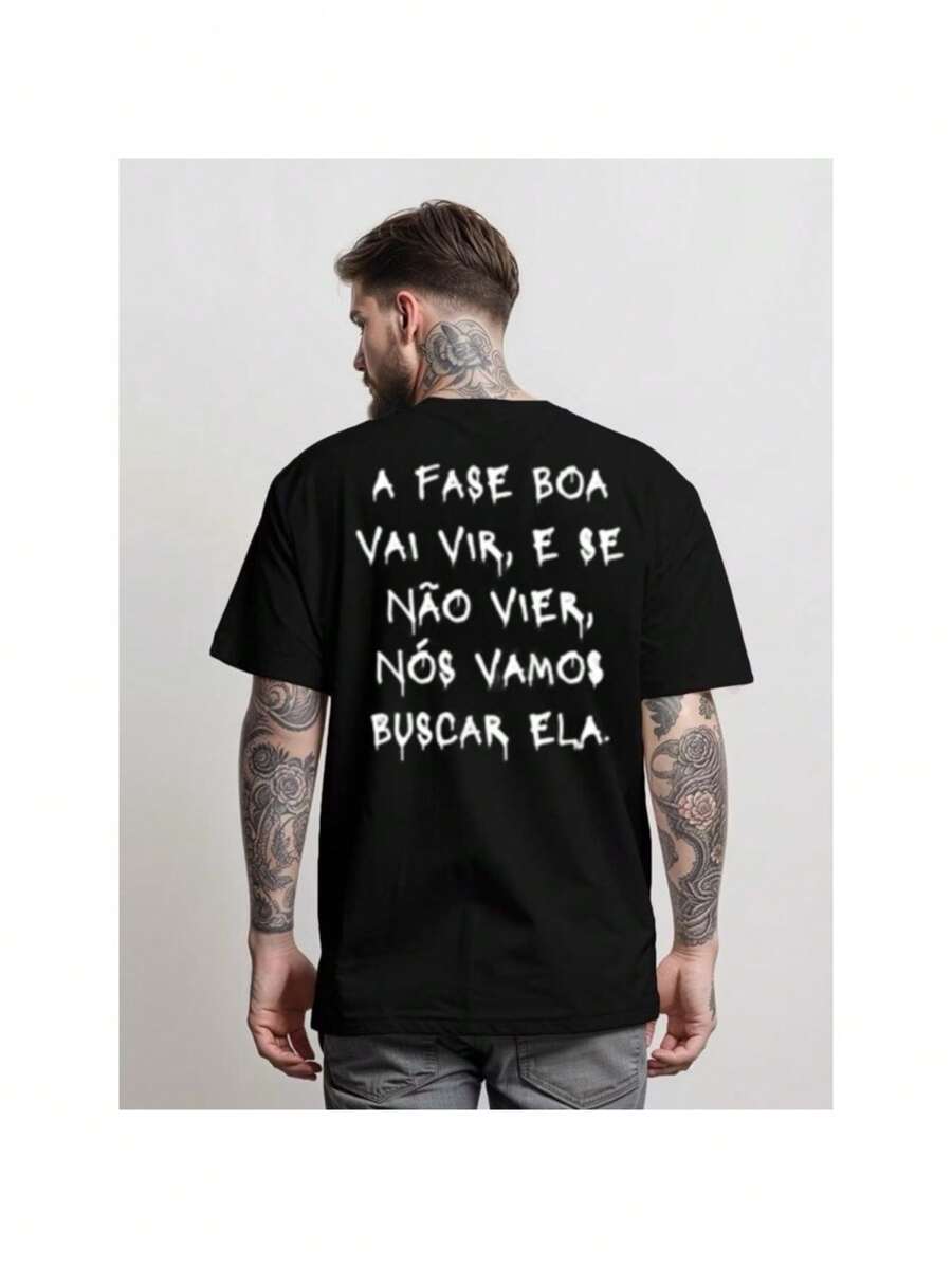 Basic T-Shirt Good Phase Graffiti Casual Shirt Blouse Unisex Male Female 100% Cotton Top Premium Streetwear New Release Immediate Shipping Various Colors!! Plus Size - 黑色 - 查看 1