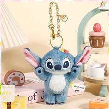 Stitch "Quirky & Fun" Plush Keychain, Mischievous, Soft-Plush Stitch With Exaggerated Expressions And Vibrant Colors, Perfect For Adding Playful Flair To Keys, Bags, Or Backpacks - Multicolor - View 5