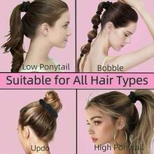 20 chiếc/gói Dây chun buộc tóc nhỏ màu đỏ, chất liệu lụa satin, dây buộc tóc co giãn kiểu Pháp, thích hợp cho mùa hè, đi biển, kỳ nghỉ và các dịp khác, có thể dùng làm dây chun buộc tóc, phụ kiện tóc, dây buộc tóc, v.v. - Nhiều màu - Xem 9