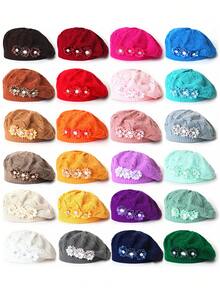 2 件/1 件女士针织镂空纯色无檐小便帽，时尚休闲百搭帽 - 彩色 - 查看 8