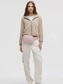 Lululemon Everywhere Belt Bag Large 2L Pink Haze-For Yoga Gym Running-Sweat-Wicking-Yoga-All Seasons Sport-Spring/Summer-Autumn/Winter-Back To School- Mother's Day Gifts-Father's Day Gift - 粉紅霧霾 - 查看 2