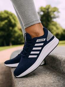 Cheap Men's Women's Casual Sports Shoes Comfortable Soft Gym Shoes Everyday Outdoor Gym And Fitness Shoes - 藏蓝色 - 查看 2