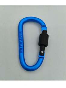 5pcs /2pcs/ Outdoor Aluminum Alloy Material Mountain Climbing Buckle D-Shaped Lock Buckle, Metal Hook Keychain, Spring Hook, Suitable For Outdoor Sports Camping, Hiking, Fishing, Rafting