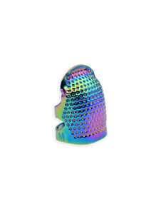 4 PEÇAS Anel de Dedal Vintage Ajustável Antiquado em Bronze, Tampa de Agulha de Bordado Antiderrapante Feita à Mão Anel Retrô