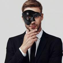 半面具，轻盈威尼斯化妆舞会面具，男女皆宜。情人节礼物，万圣节节日礼物 - 多色 - 查看 4