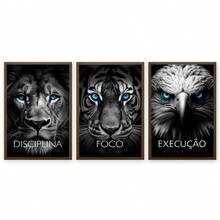 Motivational Trio Chart With Lion, Tiger And Eagle: Discipline, Focus And Execution - Thuốc lá - Xem 2