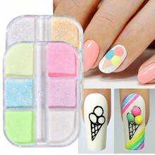 6 Palace Glitter Nail Art, Ins Luminous Glitter Laser Powder DIY Handmade Material Glitter, Glitter Is Worth Buying - 20 - 查看 3