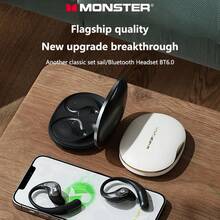 Monster GT27 Ear-Hook Bluetooth 6.0 Wireless Earbuds HIFI Stereo Sound 400 MAh Battery Long-Lasting Battery Life Binaural Microphone ENC Intelligent Noise Reduction Running Sports Suitable For Androie/IOS Earhook Earphones Earhook