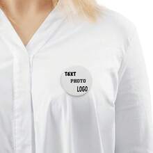 Pins 1-1000 Pcs Custom Buttons Design Your Own Personalized Photo/Text/Logo Pins Button - White - View 8