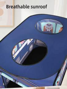 1 pieza Carpa de juego con diseño de coche y animales para bebés, juguete de casa de juegos portátil y plegable sin montaje, diseño ventilado, juguete de cabina de bloques de construcción, regalo de Navidad/Halloween/Acción de Gracias para niños y niñas, incluye carpa (varios estilos disponibles, pelotas no incluidas)
