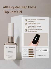 annies 12毫升凝胶底油和面油，高级底油面油沙龙套装，免擦拭可卸超亮面油，UV LED透明指甲油