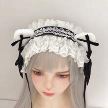 猫耳蕾丝洛丽塔头饰万圣节服装；日常派对旅行 - 彩色 - 查看 5