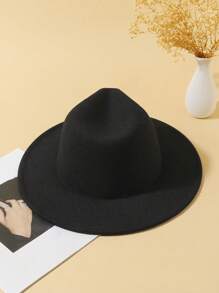 1pc Unisex Flat-Brimmed Jazz Hat, Printed With Celestial Elements, Suitable For Halloween And All Seasons, Autumn/Winter