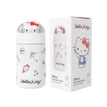 Sanrio Hello Kitty Thermos Cup Cute Cartoon Water Cup Water Bottle Mini Pocket Portable Stainless Steel Insulated Cup Mug Children Gift 280ml/9oz - White - View 6