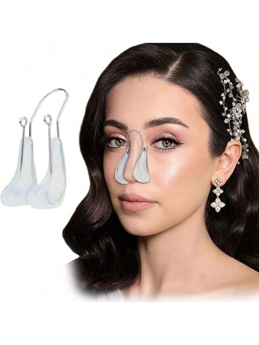 1/2pcs Nose Shaper - Nose Lifting Device, Soft Silicone Nose Clip, Painless Nose Corrector, Nose Slimming Tool - Multicolor - View 1