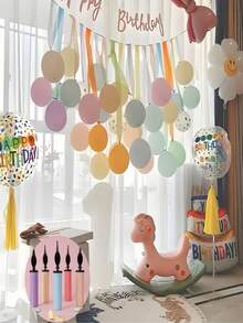 1/3/5pcs Hand-Held Balloon Pump Kit, Dual-Direction Manual Balloon Inflator - For Party, Wedding, Birthday, Special Events, Balloon Accessories, Elegant Balloon Pump With Gold Decor - Handheld, Portable, Suitable For Wedding, Birthday, Graduation, Balloon Inflator, Fashion Design, Durable Plastic, Macaron Balloon Pump - Multicolor - View 6