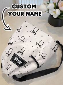 1 szt. Możliwość personalizacji nazwy, plecak sportowy ze ściągaczem i kieszeniami, idealny prezent na powrót do szkoły dla dzieci i nastolatków, można dostosować do swojego imienia lub imienia przyjaciela/rodzeństwa