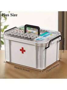 Double Waterproof Transparent PVC Medicine Storage Box - Easy Access, Suitable For Home And Travel, No Power Supply Required, Light Weight, Frosted Surface, Countertop Installation, Compact Design, Waterproof Storage Box