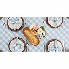 Table Mat - สีฟ้าอ่อนและสีขาว - ดู 4