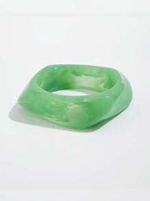 1pc Colorful Retro Exaggerated Square Resin Bracelet, Suitable For Daily, Party, Beach Wear