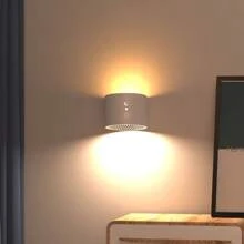 黑色/白色 LED 双面壁灯，360° 旋转磁吸底座，升级触摸遥控，可调光，可调色模式，适用于卧室、客厅和走廊