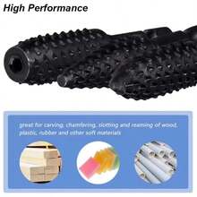 Wood Carving Rasp Drill Bits 1/4 Shank Rotary Files Woodworking Burrs Grinding Tool Cutting Engraving Deburring Shaping Grooving
