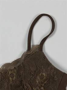 Fall Outfits Sexy Outfits For Women Brown Body Suits Jumpsuits For Women Halter Lace Off Shoulder One Piece Outfit - Brown - View 9