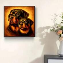 Rottweiler Dog Themed, New 5D DIY Diamond Painting Kit, Full Drill Round Acrylic Mosaic Artwork, Home Decor & Office Ideal Choice - Multicolor - View 4