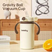 1pc Insulated Baby Bottle, For Infants 1-3 Years Old, Children's Drinking Cup With Straw - Multicolor - View 3