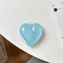 爱形闪光手机可扩展支架，多功能可旋转桌面支架，粘合和磁性选项兼容所有智能手机，兼容 、Android 手机，生日、家人、朋友的礼物，推拉式手机握把手机支架手机配件