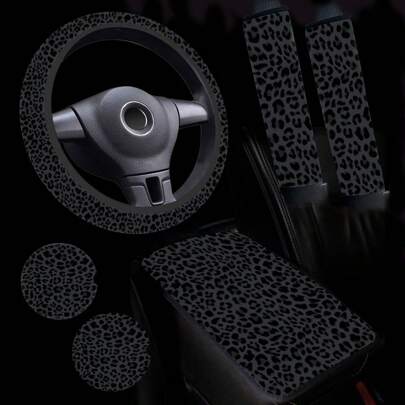 Set di 6 pezzi con decorazioni per auto, inclusi coprivolante, imbottitura per bracciolo, imbottitura per spalla, tappetino per portabicchieri per la decorazione degli interni