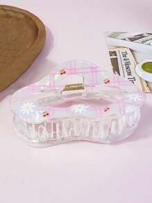 发夹 1 件云朵渐变雪纺花朵发夹，波西米亚鸡蛋花发夹，自然风格夏季海滩发饰发饰优雅爪夹，学校用品，大学 - 多色1 - 查看 10