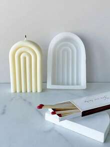 Moule de bougie en forme d'arche, moule de décoration en gypse pour savon et bougie fait maison