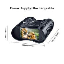 1 包夜视双筒望远镜，夜视双筒望远镜，4K 夜视镜，夜视双筒望远镜，3.2 英寸大屏幕，8 倍数码变焦，32GB 卡用于存储露营、狩猎和安全的照片和视频