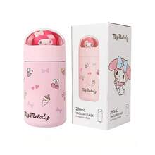 Miniso 280ml/9oz   Cute Cartoon Stainless Steel Insulated Water Bottle, Portable  Mug, Children Gift - Pink - View 6