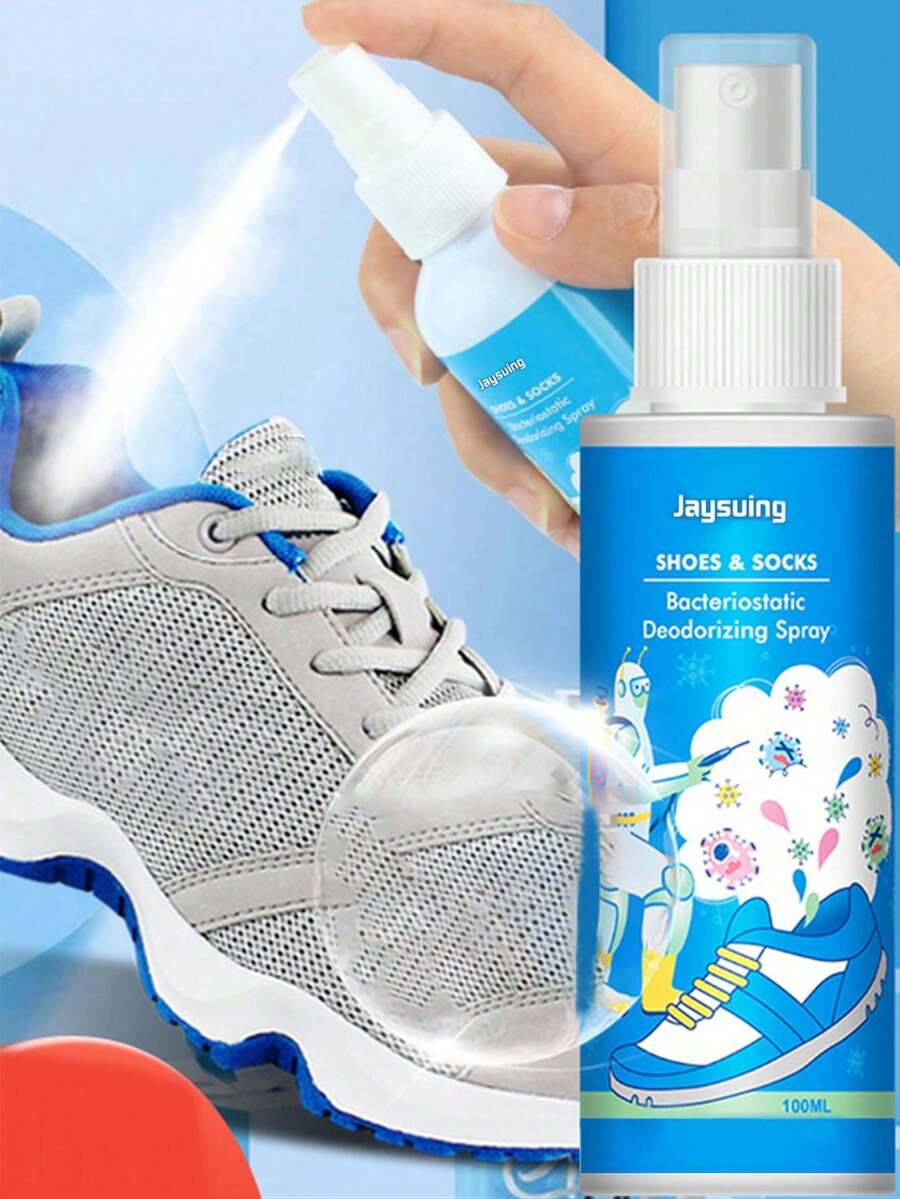 1 件装鞋子和袜子除臭喷雾，清除运动鞋、运动鞋异味，保持鞋子清新干燥 - 藍色 - 查看 1