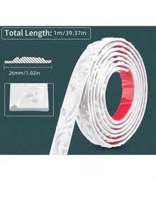 1pc 1m/39.37in 3D PVC Self-Adhesive Decorative Soft Line Baseboard Ceiling Decor Line Wall Decor 3D Wall Sticker Home Decor - Multicolor - View 4