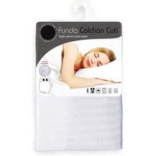 VOGRAC Cuti White Mattress Cover With Zipper, Natural Fabric, Various Sizes Up To 30cm High - 白色 - 查看 3