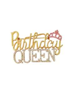 1/3pcs Fashion Crown Birthday Queen Brooch Pin With Rhinestones, Birthday Gift, Party Dress/Coat Decor Accessory Office Accessories Shirts Jacket Jewelry Halloween Clothes Pin Funny Cute Teacher Gifts Halloween Accessories Teachers Day Costume Accessories Bag Charms Christmas
