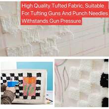 80" X 60" Large Marked Primary Tufting Cloth - Large Monk' S Cloth For Rug Tufting And DIY Rug- Making With Tufting Guns And Punch Needles